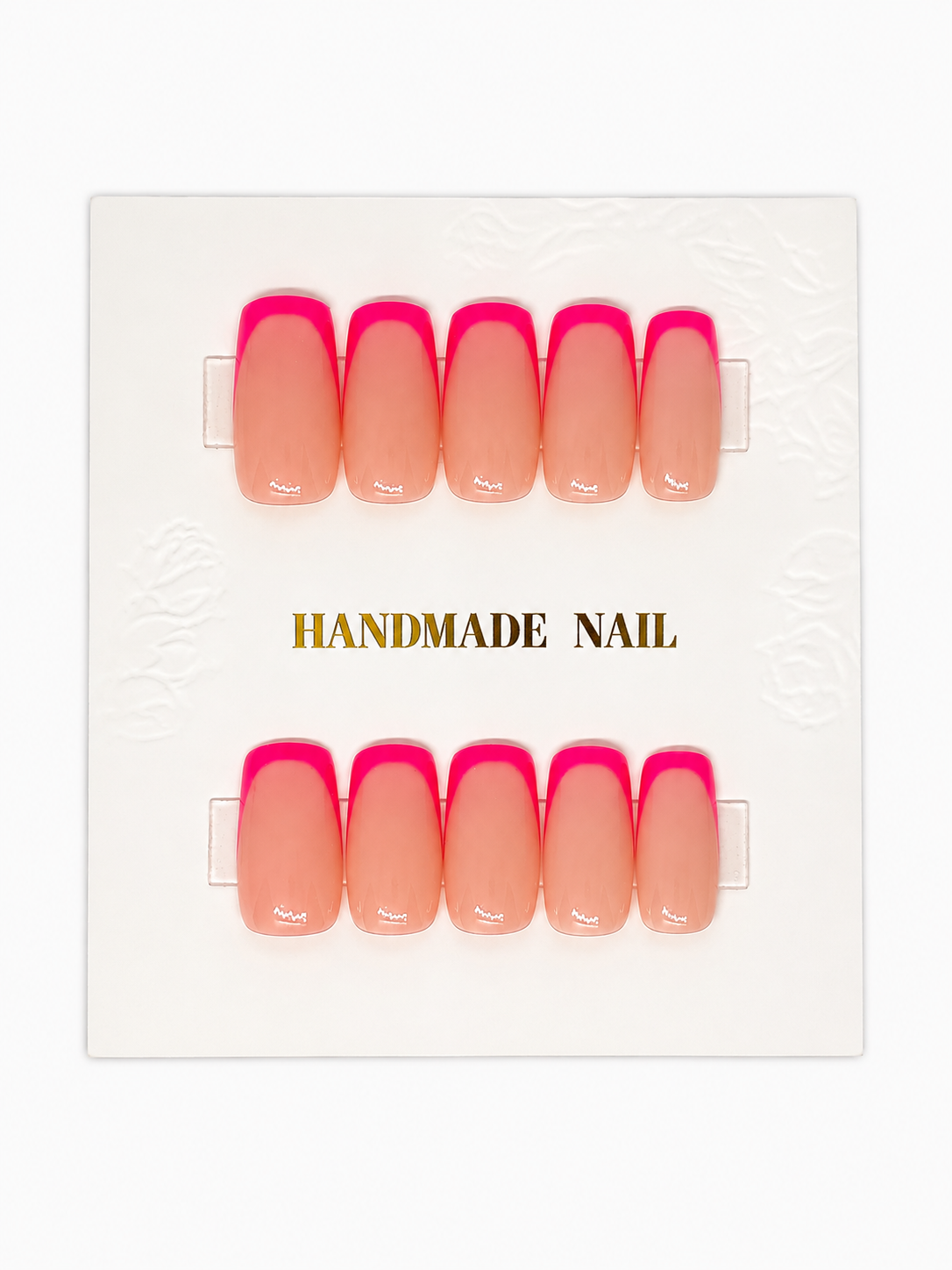 Neon Pink French Press-ons