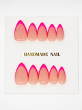 Neon Pink French Press-ons (Almond)