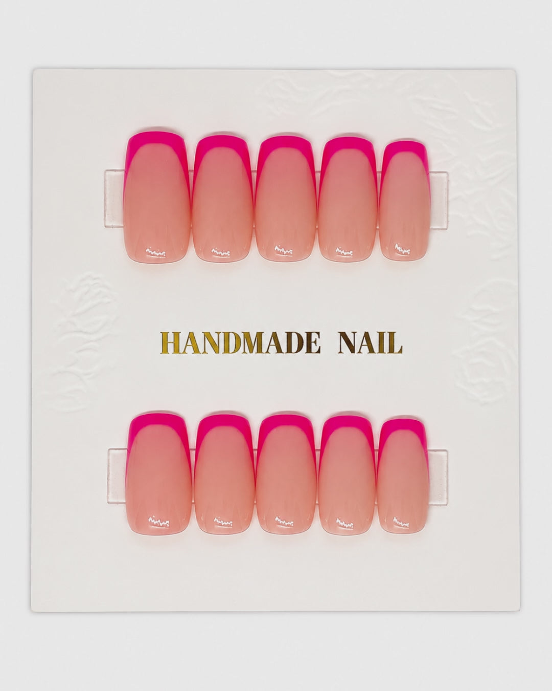 Neon Pink French Press-ons